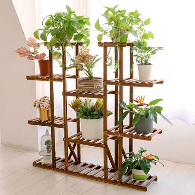 Unho Estantería Para Macetas De Madera Soporte Para Plantas Decorativo 116 X 25 X 115cm Unho Estantería Para Macetas De Madera Soporte Para Plantas Decorativo 116 X 25 X 115cm