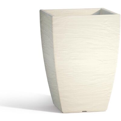 IDRALITE Maceta De Resina Mod. Aloe Cuadrado 27x27cm H 40 Marfil IDRALITE Maceta De Resina Mod. Aloe Cuadrado 27x27cm H 40 Marfil