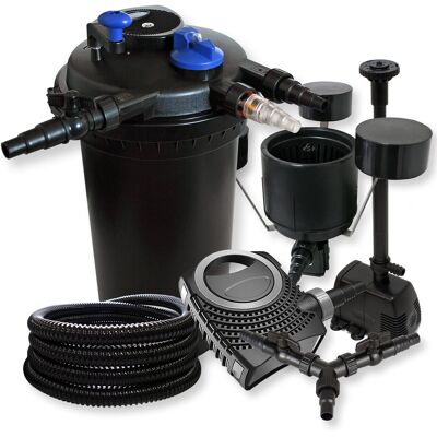 WILTEC Sunsun Kit Filtración Estanque Presión 30000l 18w Uvc Neo8000 70w Bomba 25m Manguera Skimmer Fuente WILTEC Sunsun Kit Filtración Estanque Presión 30000l 18w Uvc Neo8000 70w Bomba 25m Manguera Skimmer Fuente