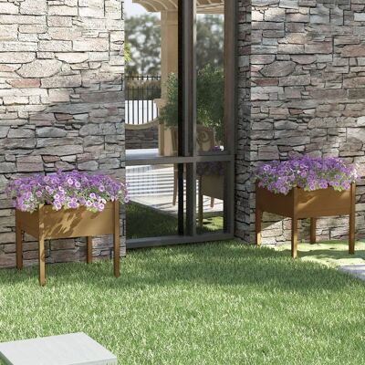vidaXL Cobre Honey 1/2x Madera maciza de pino Jardín - Tipo de jardín vidaXL Cobre Honey 1/2x Madera maciza de pino Jardín - Tipo de jardín
