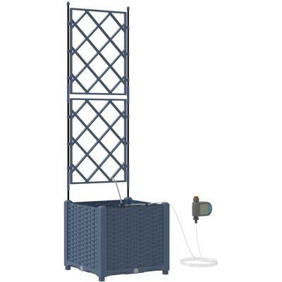 HELLOSHOP26 Jardinera Moderna Con Riego 40 X 40 X 142 Cm Acero Gris 020058570 HELLOSHOP26 Jardinera Moderna Con Riego 40 X 40 X 142 Cm Acero Gris 020058570