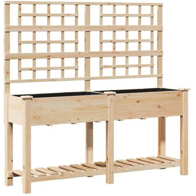 HELLOSHOP26 Macetero De Jardín Rectangular Con Diseño Minimalista De 161 X 46 X 152,5 Cm De Madera Maciza De Abeto Beige 020058844 HELLOSHOP26 Macetero De Jardín Rectangular Con Diseño Minimalista De 161 X 46 X 152,5 Cm De Madera Maciza De Abeto Beige 020058844