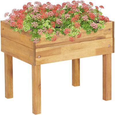 HELLOSHOP26 Jardinera Elevada 50 X 40 X 45 Cm Plantas De Jardín Flores Madera Maciza De Acacia 020000849 HELLOSHOP26 Jardinera Elevada 50 X 40 X 45 Cm Plantas De Jardín Flores Madera Maciza De Acacia 020000849