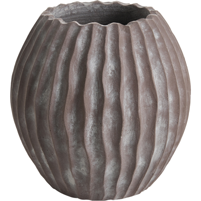 BELIANI Maceta De Cemento De Jardín Interior Exterior 43 X 42 Cm Marrón Aussee BELIANI Maceta De Cemento De Jardín Interior Exterior 43 X 42 Cm Marrón Aussee