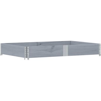 vidaXL Jardineras en madera maciza de pino gris 150x100 cm - Garden Planter vidaXL Jardineras en madera maciza de pino gris 150x100 cm - Garden Planter