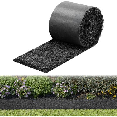 Vevor Mantillo De Caucho Para Paisajismo 3560 X 140 Mm Grosor De 1,3 Cm, 1 Rollo De Mantillo De Caucho, Barrera Floral Con Estacas, Bordes De Jardín Recortables, Para Patios, Huertos, Frutales Vevor Mantillo De Caucho Para Paisajismo 3560 X 140 Mm Grosor De 1,3 Cm, 1 Rollo De Mantillo De Caucho, Barrera Floral Con Estacas, Bordes De Jardín Recortables, Para Patios, Huertos, Frutales