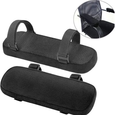 ABYSSE Juego De 2 Almohadillas De Espuma Viscoelástica Para Los Reposabrazos De Sillas De Oficina, Antideslizantes Y Con Soporte Ajustable Para Los Codos, Ideales Para La Oficina En Casa, Videojuegos Y Larga ABYSSE Juego De 2 Almohadillas De Espuma Viscoelástica Para Los Reposabrazos De Sillas De Oficina, Antideslizantes Y Con Soporte Ajustable Para Los Codos, Ideales Para La Oficina En Casa, Videojuegos Y Larga