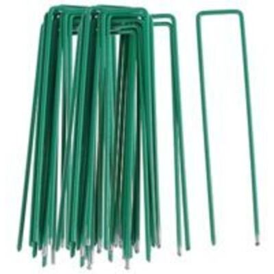YMYNY 50 Estacas Para Fijar Mantillo De Plantas Para Jardín, Grapas En Forma De U Para Tela Antihierbas, Galvanizadas En Caliente (150 Mm De Altura). YMYNY 50 Estacas Para Fijar Mantillo De Plantas Para Jardín, Grapas En Forma De U Para Tela Antihierbas, Galvanizadas En Caliente (150 Mm De Altura).