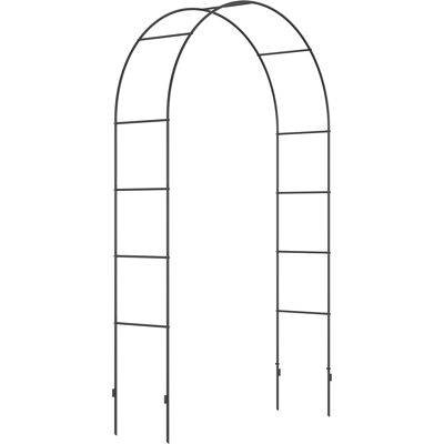 JHY DESIGN Arco Metálico De Jardín Para Plantas Trepadoras, Negro, 140 X 40 X 240 Cm JHY DESIGN Arco Metálico De Jardín Para Plantas Trepadoras, Negro, 140 X 40 X 240 Cm