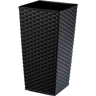 Kadax - Maceta Alta, Macetero Grande De Plástico Para Decoración Interior Y Exterior, Jardinera De Imitación De Ratán (68 Cm, Negro) Kadax - Maceta Alta, Macetero Grande De Plástico Para Decoración Interior Y Exterior, Jardinera De Imitación De Ratán (68 Cm, Negro)