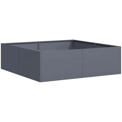 HELLOSHOP26 Macetero Cuadrado Moderno Para Balcón O Jardín 100 X 100 X 30 Cm Con Una Base Abierta De Diseño Estético Fabricado En Acero Antracita 020051590 HELLOSHOP26 Macetero Cuadrado Moderno Para Balcón O Jardín 100 X 100 X 30 Cm Con Una Base Abierta De Diseño Estético Fabricado En Acero Antracita 020051590