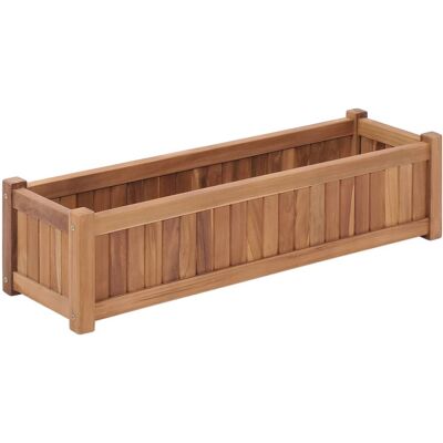 VIDAXL - Caja de flores de madera de teca con patas - Jardín, balcón, patio VIDAXL - Caja de flores de madera de teca con patas - Jardín, balcón, patio