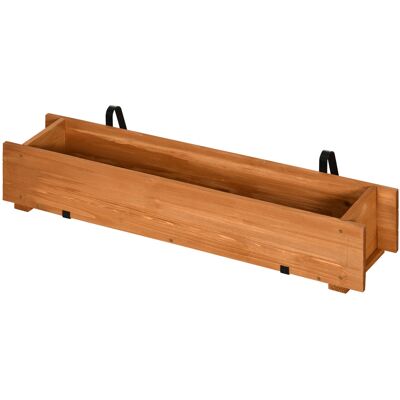 Outsunny Arriate De Madera De Suelo O Pared Jardinera Rectangular Huerto Urbano Con 2 Orificios De Drenaje 2 Ganchos Para Cultivo Plantas 91x18x16,5cm Outsunny Arriate De Madera De Suelo O Pared Jardinera Rectangular Huerto Urbano Con 2 Orificios De Drenaje 2 Ganchos Para Cultivo Plantas 91x18x16,5cm