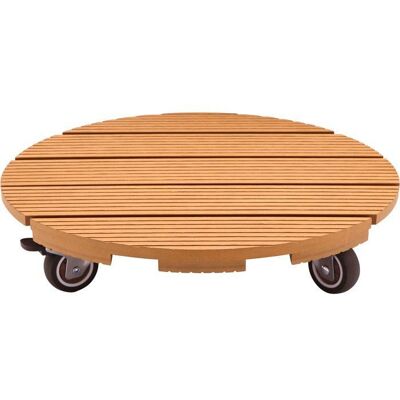 Nature Soporte De Maceta Con Ruedas - Natura - Wpc - H8,6 X Ø38 Cm - 4 Ruedas - Madera Nature Soporte De Maceta Con Ruedas - Natura - Wpc - H8,6 X Ø38 Cm - 4 Ruedas - Madera