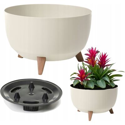 SHUMEE Maceta De Plástico Beige Lamela 40 Cm X 40 X 23 Cm 1 Unidad. SHUMEE Maceta De Plástico Beige Lamela 40 Cm X 40 X 23 Cm 1 Unidad.
