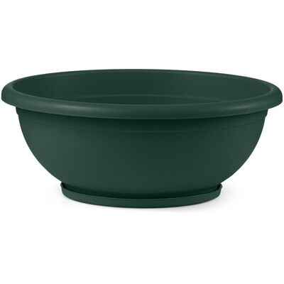 Veca - Cuenco Naxos Con Platillo Entrelazado Verde Oscuro - 60 Cm Veca - Cuenco Naxos Con Platillo Entrelazado Verde Oscuro - 60 Cm