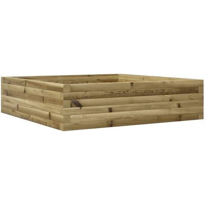 Jardinera de madera de pino impregnada 90x90x23 cm vidaXL - Maceta de jardín Jardinera de madera de pino impregnada 90x90x23 cm vidaXL - Maceta de jardín