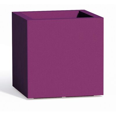 IDRALITE Maceta Cuadrada De Resina H 40 Mod. Cube 40x40 Cm Violeta IDRALITE Maceta Cuadrada De Resina H 40 Mod. Cube 40x40 Cm Violeta