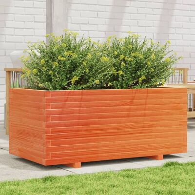 Jardinera madera maciza de pino marrón cera 110x60x49,5 cm vidaXL - Jardinera Jardinera madera maciza de pino marrón cera 110x60x49,5 cm vidaXL - Jardinera