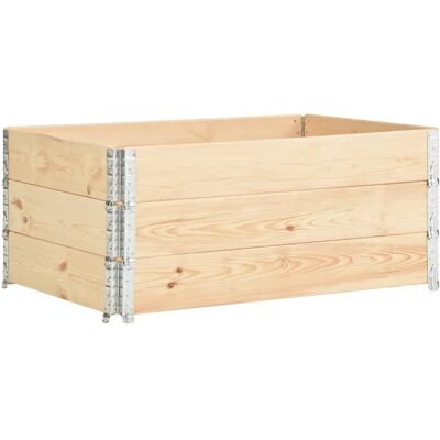 Helloshop26 - Jardineras elevadas 3 piezas 100 x 150 cm Madera de pino maciza Helloshop26 - Jardineras elevadas 3 piezas 100 x 150 cm Madera de pino maciza