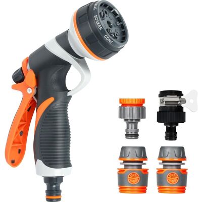 ABYSSE Pistola Pulverizadora Para Jardín, Regadera Para Jardín, 8 Modelos, Pistola Multifuncional Con Caudal De Agua Ajustable Para Lavar Coches, Mascotas Y Jardines. ABYSSE Pistola Pulverizadora Para Jardín, Regadera Para Jardín, 8 Modelos, Pistola Multifuncional Con Caudal De Agua Ajustable Para Lavar Coches, Mascotas Y Jardines.