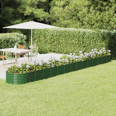 Jardinera Arriate Acero Galvanizado Verde 620x80x36 Cm Vidaxl Jardinera Arriate Acero Galvanizado Verde 620x80x36 Cm Vidaxl