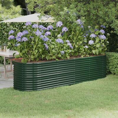 Jardineras de jardín vidaXL - Acero en polvo de gran tamaño 296x80x68 cm Jardineras de jardín vidaXL - Acero en polvo de gran tamaño 296x80x68 cm