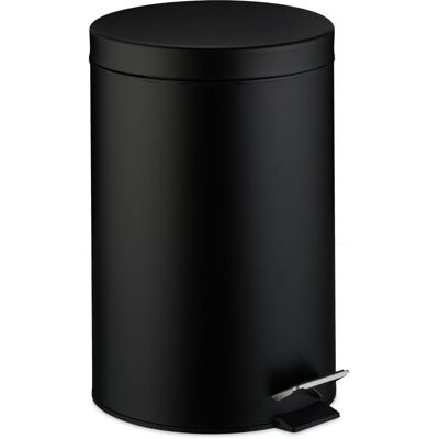 Relaxdays Cubo Basura Cocina 20 Litros, Papelera Redonda, Con Tapa, Pedal, Interior Extraíble, Acabado En Mate, Negro Relaxdays Cubo Basura Cocina 20 Litros, Papelera Redonda, Con Tapa, Pedal, Interior Extraíble, Acabado En Mate, Negro
