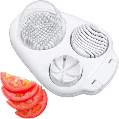 OEM Cortador De Huevos 3 En 1 De Alambre De Acero Inoxidable,apto Para Fresas/tomates,tabla De Cortar Extraíble,apto Para Uso Alimentario (blanco) OEM Cortador De Huevos 3 En 1 De Alambre De Acero Inoxidable,apto Para Fresas/tomates,tabla De Cortar Extraíble,apto Para Uso Alimentario (blanco)