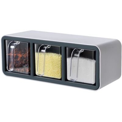 OEM Salero Con Tapa Y Cuchara, Recipiente Transparente Para Especias, Botes Para Especias, Caja De Especias De 3 Piezas OEM Salero Con Tapa Y Cuchara, Recipiente Transparente Para Especias, Botes Para Especias, Caja De Especias De 3 Piezas