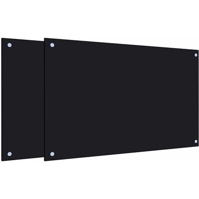 HELLOSHOP26 Juego De 2 Paneles Antisalpicaduras De Cocina De 80 X 50 Cm Protección Práctica Contra Salpicaduras Diseño Elegante En Vidrio Templado Negro 020055742 HELLOSHOP26 Juego De 2 Paneles Antisalpicaduras De Cocina De 80 X 50 Cm Protección Práctica Contra Salpicaduras Diseño Elegante En Vidrio Templado Negro 020055742