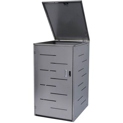 Hhg - Tapa De Cubo De Basura 323, Caja De Cubo De Basura Tapa De Cubo De Basura, Extensible 117x66x80cm, Acero Inoxidable 30kg Hhg - Tapa De Cubo De Basura 323, Caja De Cubo De Basura Tapa De Cubo De Basura, Extensible 117x66x80cm, Acero Inoxidable 30kg