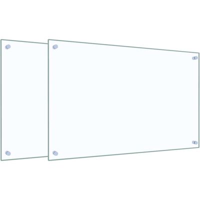 HELLOSHOP26 Juego De 2 Protectores Contra Salpicaduras De Cocina De 80 X 50 Cm Diseño Práctico Fabricados En Vidrio Templado Transparente 020055736 HELLOSHOP26 Juego De 2 Protectores Contra Salpicaduras De Cocina De 80 X 50 Cm Diseño Práctico Fabricados En Vidrio Templado Transparente 020055736