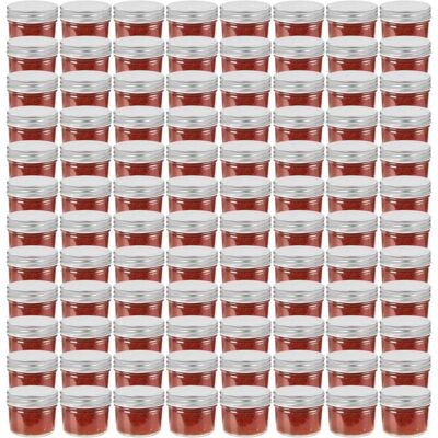 Vidaxl - Tarros De Mermelada De Vidrio Tapa Plateada 96 Unidades 110 Ml Vidaxl - Tarros De Mermelada De Vidrio Tapa Plateada 96 Unidades 110 Ml