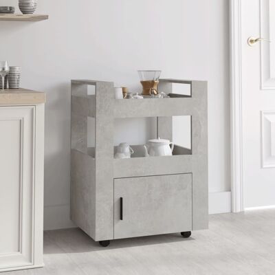 Carrito de Cocina gris de madera contrachapada vidaXL - Carrito de Cocina Carrito de Cocina gris de madera contrachapada vidaXL - Carrito de Cocina