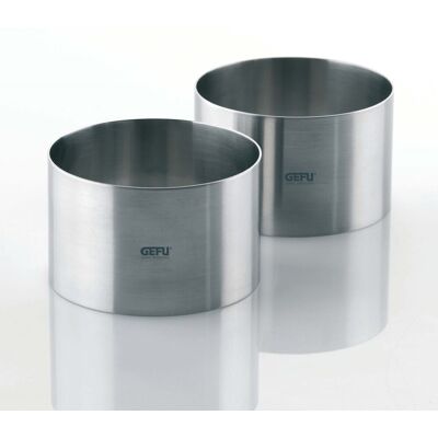 Set de anillos para postres y aperitivos de acero inoxidable Gefu - 2 piezas Set de anillos para postres y aperitivos de acero inoxidable Gefu - 2 piezas