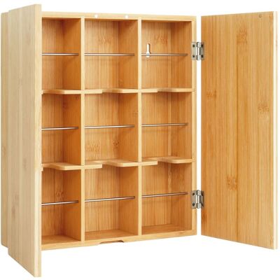 HELLOSHOP26 Elegante Caja De Té De Pared Para Bolsitas Almacenamiento De Cocina 30 X 20 X 10 Cm En Bambú Natural 130017662 HELLOSHOP26 Elegante Caja De Té De Pared Para Bolsitas Almacenamiento De Cocina 30 X 20 X 10 Cm En Bambú Natural 130017662