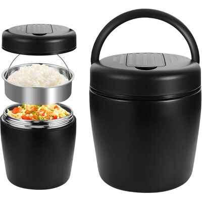 OEM Recipiente Térmico Para Alimentos, 1500 Ml, Caja Térmica Para Alimentos, Recipiente Térmico Para Comida Caliente Con Cuchara, Termo De Acero Inoxidable Para Picnics, Escuela Y Oficina, Negro OEM Recipiente Térmico Para Alimentos, 1500 Ml, Caja Térmica Para Alimentos, Recipiente Térmico Para Comida Caliente Con Cuchara, Termo De Acero Inoxidable Para Picnics, Escuela Y Oficina, Negro