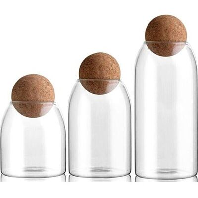 OEM Tarros De Vidrio De 3 Piezas Con Tapa, Tarros De Almacenamiento Para La Cocina, Recipientes Herméticos Para Pasta, Harina, Alimentos De Despensa Y Cereales. OEM Tarros De Vidrio De 3 Piezas Con Tapa, Tarros De Almacenamiento Para La Cocina, Recipientes Herméticos Para Pasta, Harina, Alimentos De Despensa Y Cereales.