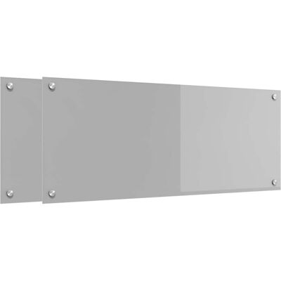 HELLOSHOP26 Juego De 2 Salpicaderos De Cocina Modernos 100 X 40 Cm Duraderos Y Resistentes Al Calor Fabricados En Vidrio Templado Gris Claro 020056235 HELLOSHOP26 Juego De 2 Salpicaderos De Cocina Modernos 100 X 40 Cm Duraderos Y Resistentes Al Calor Fabricados En Vidrio Templado Gris Claro 020056235