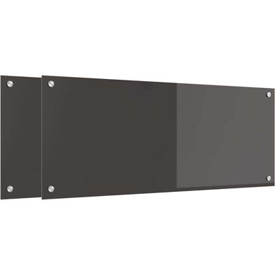 HELLOSHOP26 Juego De 2 Protectores Contra Salpicaduras De Cocina Resistentes Al Calor 100 X 40 Cm Diseño Moderno Y Práctico Fabricados En Vidrio Templado Gris Oscuro 020056247 HELLOSHOP26 Juego De 2 Protectores Contra Salpicaduras De Cocina Resistentes Al Calor 100 X 40 Cm Diseño Moderno Y Práctico Fabricados En Vidrio Templado Gris Oscuro 020056247