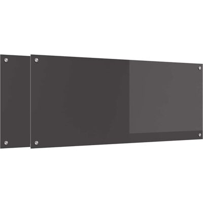 HELLOSHOP26 Juego De 2 Protectores Contra Salpicaduras De Cocina Modernos 120 X 50 Cm Fabricados En Vidrio Templado Gris Oscuro Duradero Y Resistente Al Calor 020056275 HELLOSHOP26 Juego De 2 Protectores Contra Salpicaduras De Cocina Modernos 120 X 50 Cm Fabricados En Vidrio Templado Gris Oscuro Duradero Y Resistente Al Calor 020056275