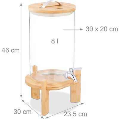 HELLOSHOP26 Dispensador De Bebida Para Fiesta De Jardín 36 X 23,5 X 30 Cm Grifo Práctico Soporte Elegante De Vidrio Transparente 130016378 HELLOSHOP26 Dispensador De Bebida Para Fiesta De Jardín 36 X 23,5 X 30 Cm Grifo Práctico Soporte Elegante De Vidrio Transparente 130016378