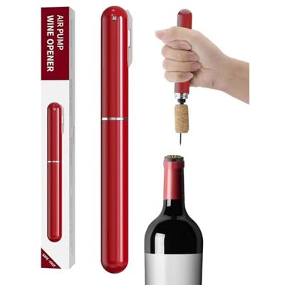 OEM Abridor De Vino 2 En 1 Con Bomba De Aire Y Cortador De Papel De Aluminio, Abrebotellas De Vino, Fácil De Abrir, Sacacorchos Portátil De Viaje, Color Rojo OEM Abridor De Vino 2 En 1 Con Bomba De Aire Y Cortador De Papel De Aluminio, Abrebotellas De Vino, Fácil De Abrir, Sacacorchos Portátil De Viaje, Color Rojo