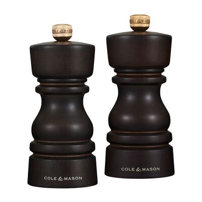 Set De 2 Molinillos De Sal Y Pimienta De 13 Cm, Color Chocolate - Londres - Cole & Mason Set De 2 Molinillos De Sal Y Pimienta De 13 Cm, Color Chocolate - Londres - Cole & Mason