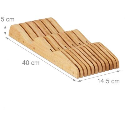 HELLOSHOP26 Bloc De Cuchillos Tamaño Xl Almacenamiento Práctico Cocina 5 X 14,5 X 40 Cm De Bambú Natural 130005821 HELLOSHOP26 Bloc De Cuchillos Tamaño Xl Almacenamiento Práctico Cocina 5 X 14,5 X 40 Cm De Bambú Natural 130005821