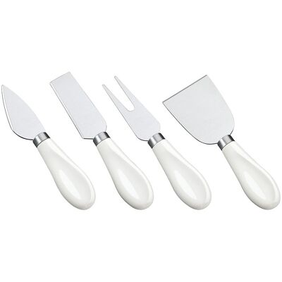 Juego De 4 Cuchillos Para Queso Cilio Formaggio Con Mangos De Porcelana. Juego De 4 Cuchillos Para Queso Cilio Formaggio Con Mangos De Porcelana.