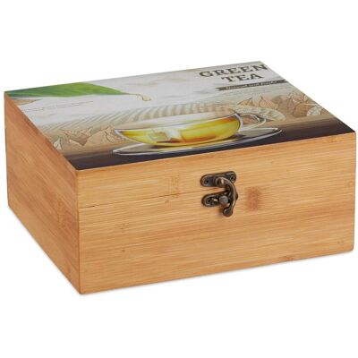 HELLOSHOP26 Caja De Té Moderna 6 Compartimentos Almacenamiento Práctico Diseño 30 X 20 X 10 Cm De Bambú Natural 130007509 HELLOSHOP26 Caja De Té Moderna 6 Compartimentos Almacenamiento Práctico Diseño 30 X 20 X 10 Cm De Bambú Natural 130007509