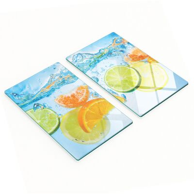 OEM Tablas De Cortar De Vidrio Para Cocina Con Diseño De Salpicaduras De Cítricos, 2 X 30 X 52 Cm. OEM Tablas De Cortar De Vidrio Para Cocina Con Diseño De Salpicaduras De Cítricos, 2 X 30 X 52 Cm.