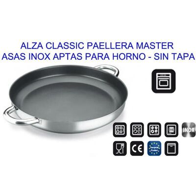 Paellera De Acero Inoxidable Finstock Alza Classic 26 Cm Sin Tapa Paellera De Acero Inoxidable Finstock Alza Classic 26 Cm Sin Tapa